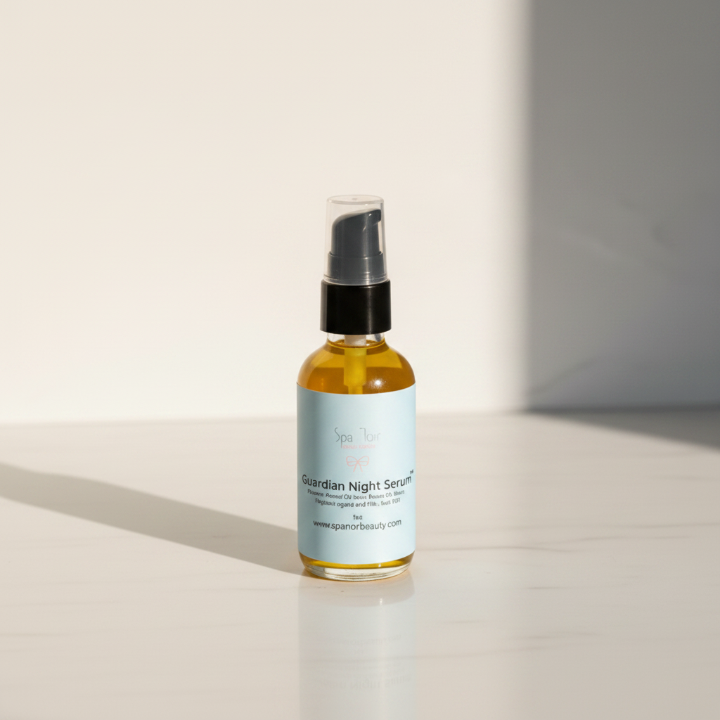 Bottle of Guardian Night Serum on a white background