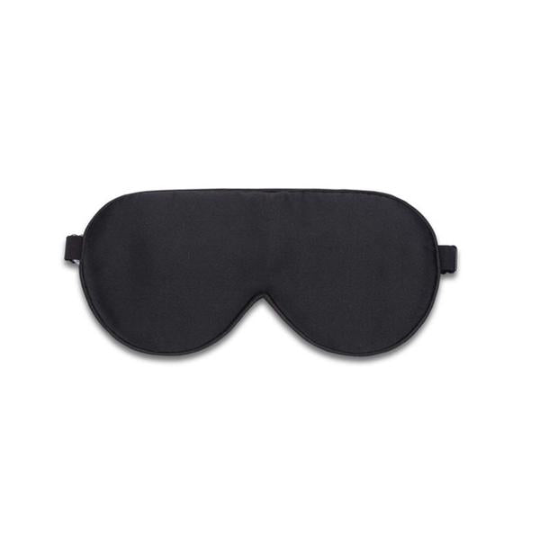 Black sleep mask on a white background