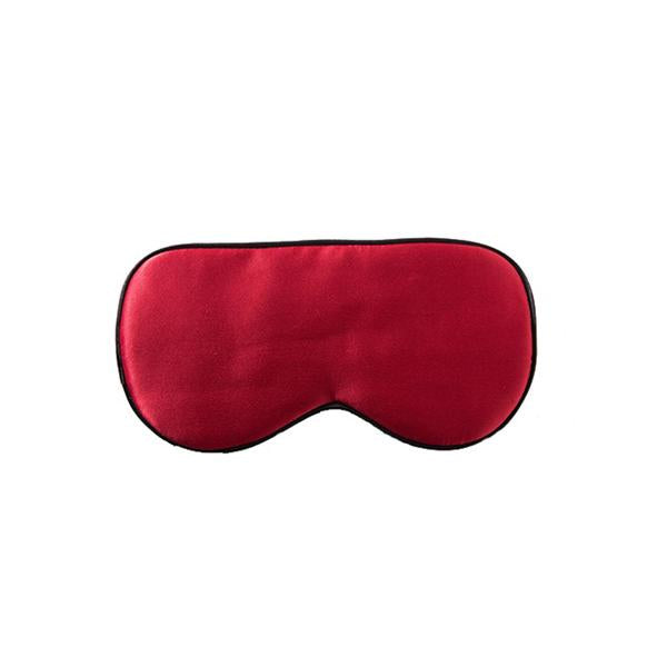 Red sleep mask on a white background