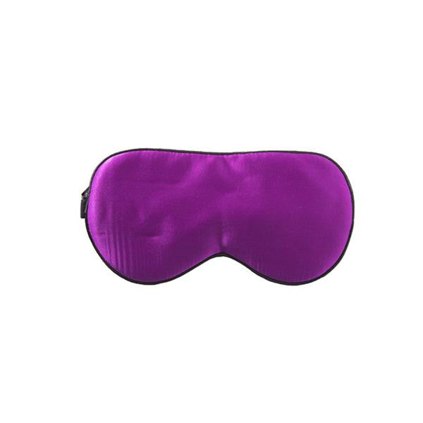Purple sleep mask on a white background